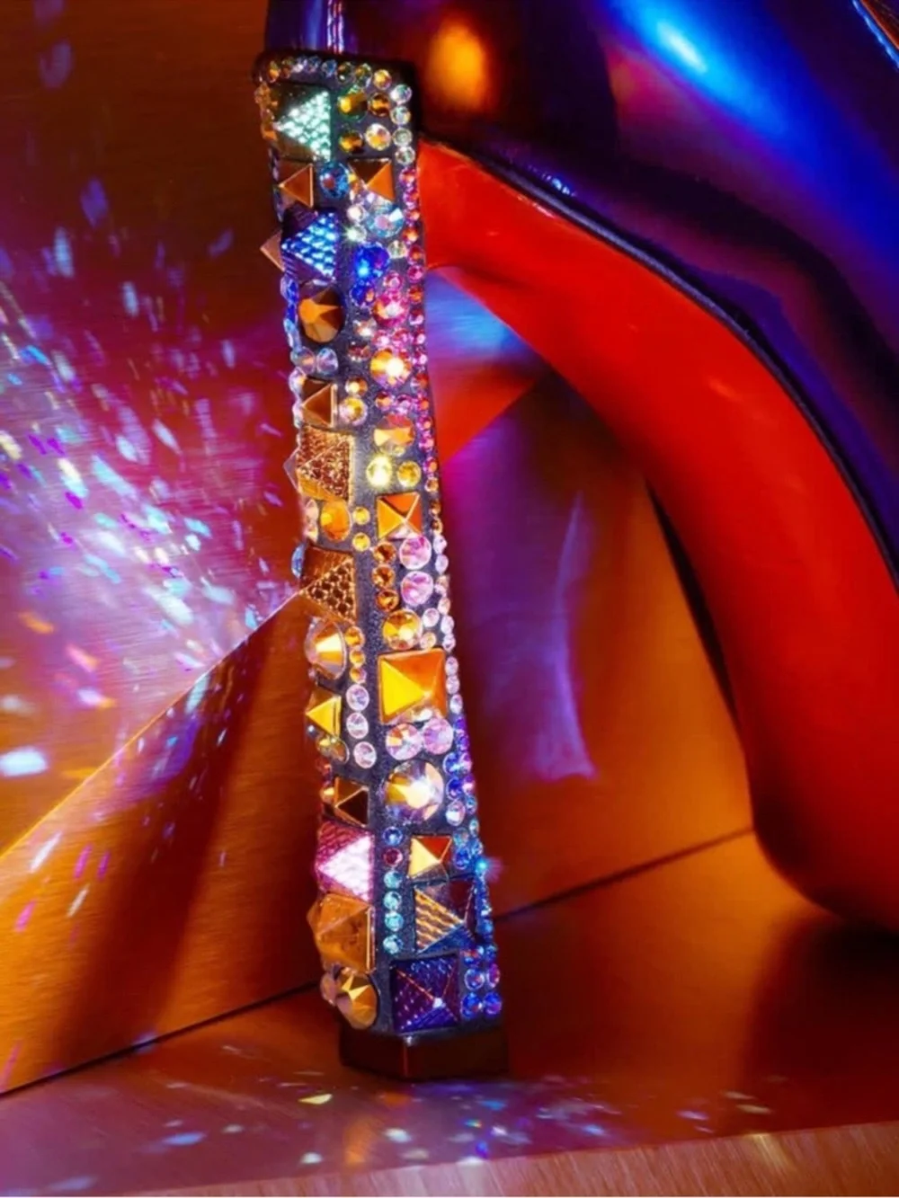 Christian Louboutin Cosmic Alta Boots 100 Over-the-Knee Strass RETAIL 3995